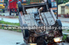 Speeding car overturns near Baikampady; driver critically injured
